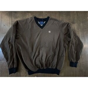 Sunderland of Scotland Men's Houndstooth V-Neck Pullover‎ Sweater L